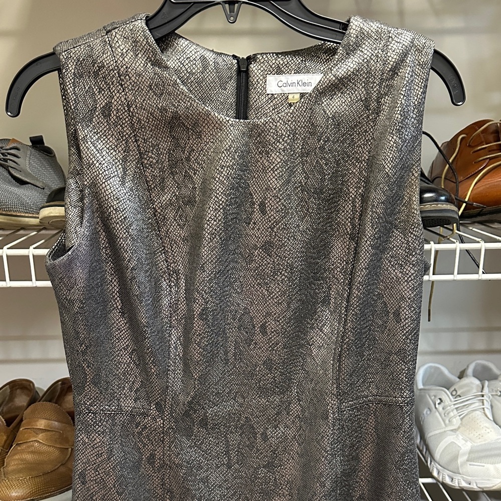 Calvin Klein Metallic Sleeveless Dress